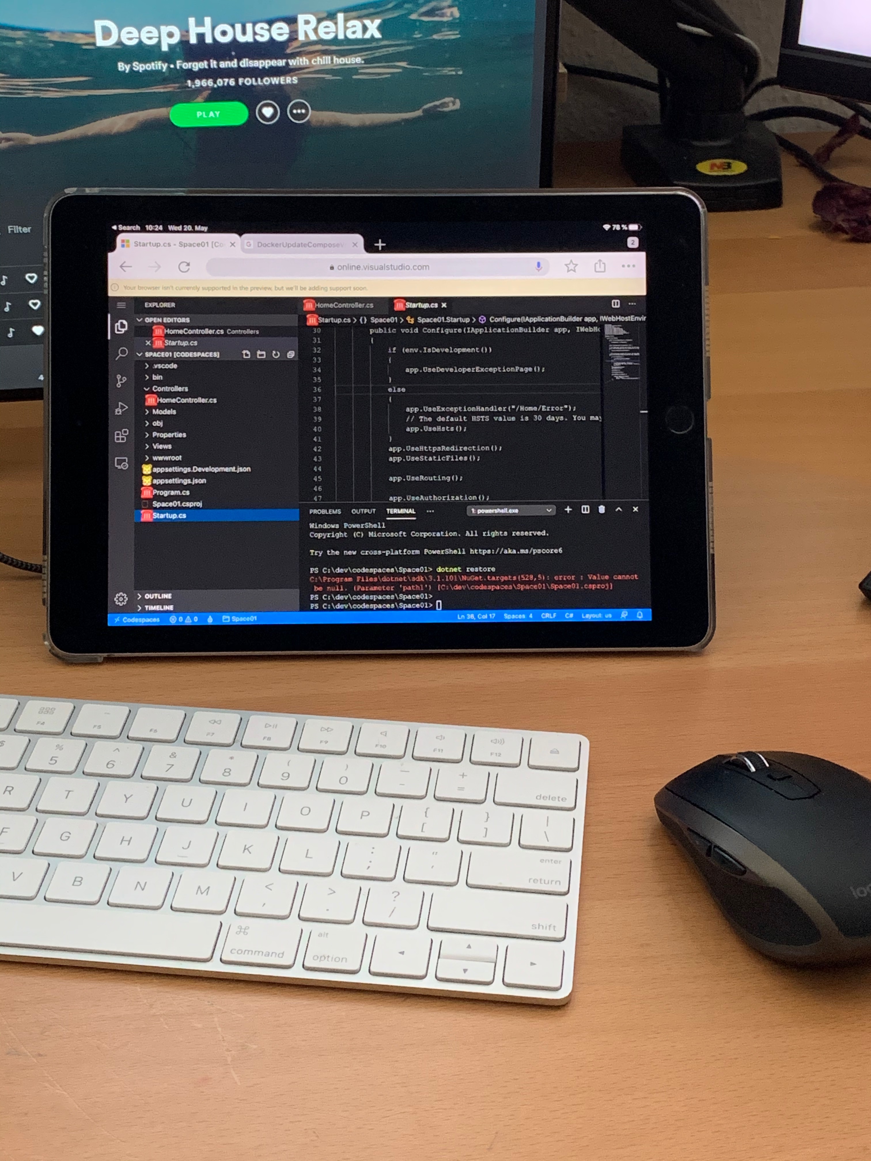 visual studio codespace on ipad